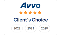 David Bliven received client's choice avvo 5 rating badge for year 2022, 2021, 2020